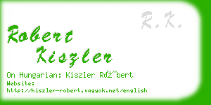 robert kiszler business card